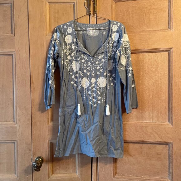 Debbie Katz South Beach Other - Beautiful Blue and White Embroidered Swim Cover-up, Size M